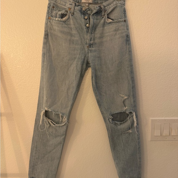 Agolde Jamie Light Wash Jeans - Picture 3 of 10